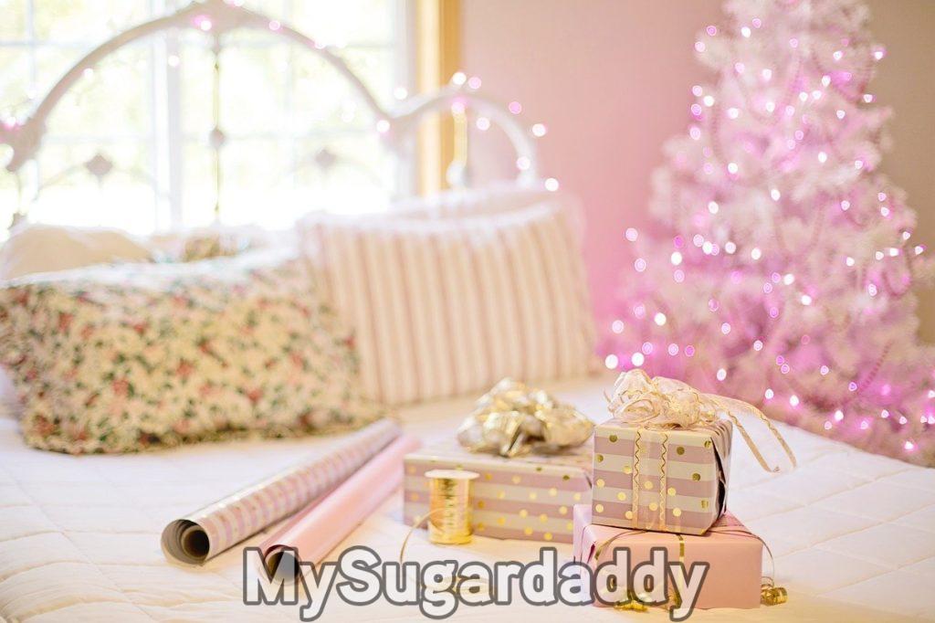 árvore de natal branco e rosa